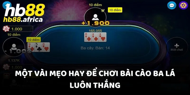  Một vài mẹo hay để chơi bài cào ba lá luôn thắng